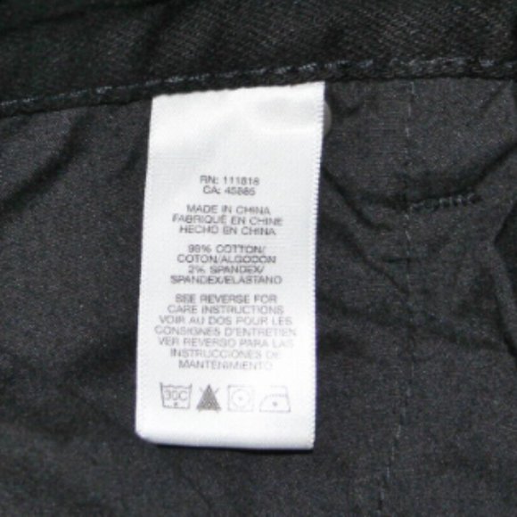 MINT Michael Kors 5 Pocket Cotton Stretch Slim Straight Black Jeans 36 X 32 - Picture 7 of 7